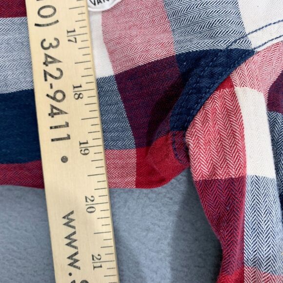Vans off The Wall Button Up Shirt Mens Large Plaid Cotton Long Sleeve - Picture 9 of 16
